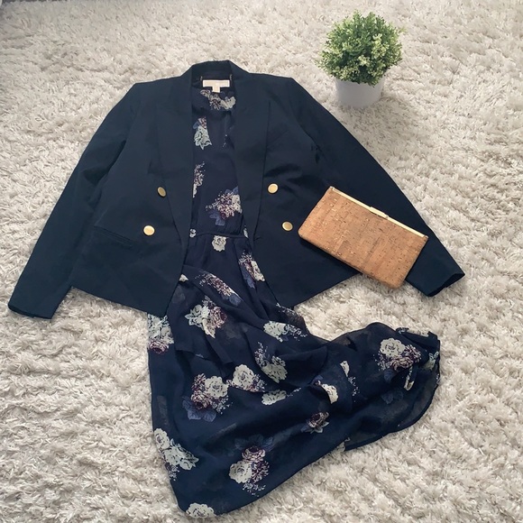 MICHAEL Michael Kors Double Breasted Twill Blazer - Picture 3 of 13